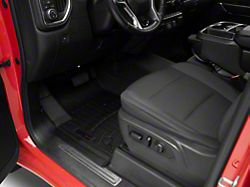Weathertech DigitalFit Front and Rear Floor Liners; Black (19-26 Silverado 1500 Crew Cab w/ Front Bench Seat & Rear Underseat Storage)