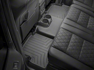 Weathertech DigitalFit Rear Floor Liner; Black (19-24 Silverado 1500 Double Cab w/ Front Bench Seat & w/o Rear Underseat Storage)