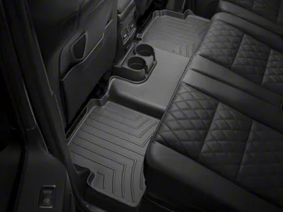 Weathertech DigitalFit Rear Floor Liner; Black (19-23 Silverado 1500 Double Cab w/ Front Bench Seat & Rear Underseat Storage)