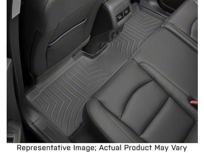 Weathertech DigitalFit Rear Floor Liner for Vinyl Floors; Black (19-25 Silverado 1500 Double Cab w/ Front Bench Seat & w/o Rear Underseat Storage)