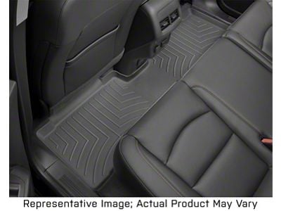 Weathertech DigitalFit Rear Floor Liner for Vinyl Floors; Black (19-24 Silverado 1500 Double Cab w/ Front Bench Seat)