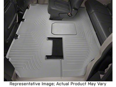 Weathertech DigitalFit Rear Floor Liner; Gray (19-24 Silverado 1500 Crew Cab w/ Front Bench Seat)