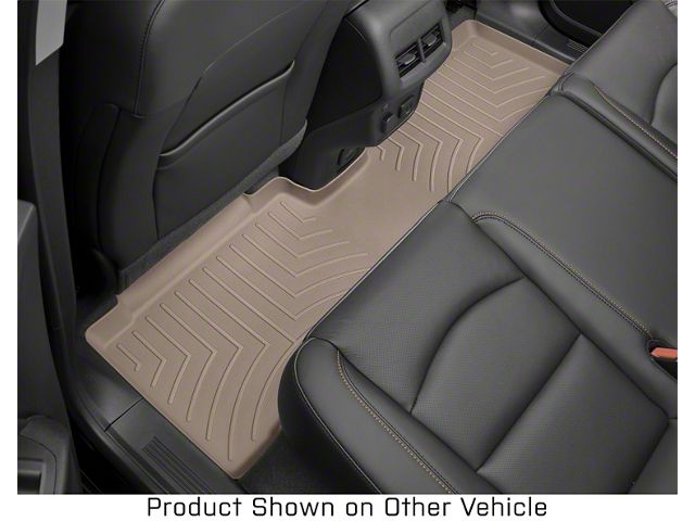 Weathertech DigitalFit Rear Floor Liner; Tan (19-24 Silverado 1500 Crew Cab w/ Front Bucket Seats)