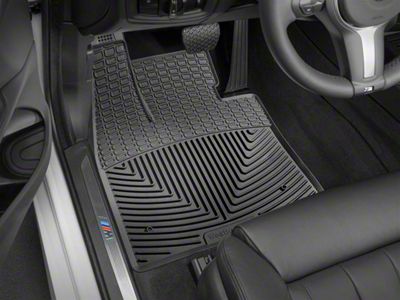 Weathertech All-Weather Front Rubber Floor Mats; Black (19-24 Silverado 1500 Regular Cab)