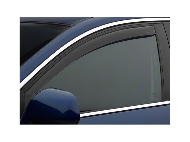Weathertech Side Window Deflectors; Front; Dark Smoke (19-24 Silverado 1500 Double Cab, Crew Cab w/ Chrome or Black Window Sill)