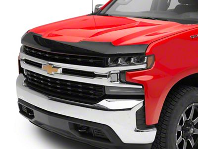 Weathertech Low Profile Hood Protector; Dark Smoke (19-24 Silverado 1500, Excluding 22-24 Trail Boss & ZR2)