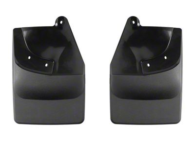 Weathertech No-Drill Mud Flaps; Rear; Black (22-25 Silverado 1500 ZR2)