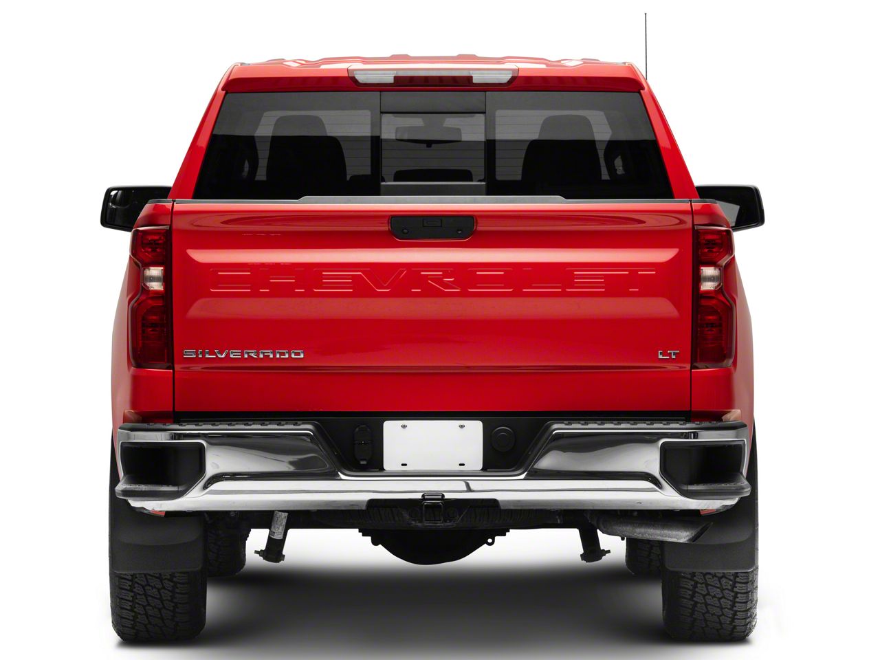 Weathertech Silverado 1500 NoDrill Mud Flaps; Rear; Black 120098 (1925 Silverado 1500) Free