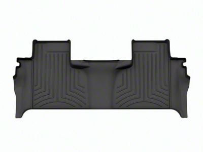 Weathertech Rear Floor Liner HP; Black (19-24 Silverado 1500 Double Cab w/ Front Bench Seat & Rear Underseat Storage)