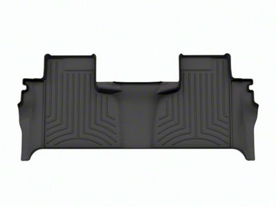 Weathertech Rear Floor Liner HP; Black (19-25 Silverado 1500 Double Cab w/ Front Bench Seat & Rear Underseat Storage)