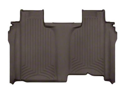 Weathertech Rear Floor Liner HP; Cocoa (19-24 Silverado 1500 Crew Cab w/ Front Bench Seat & w/o Rear Underseat Storage Box)