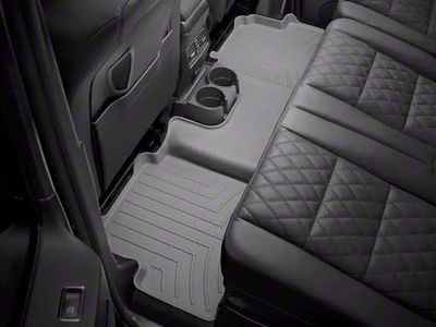 Weathertech Rear Floor Liner HP; Gray (19-25 Silverado 1500 Double Cab w/o Rear Underseat Storage)