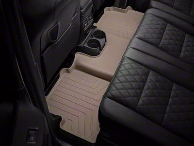 Weathertech Rear Floor Liner HP; Tan (19-25 Silverado 1500 Crew Cab w/ Front Bucket Seats & Rear Underseat Storage)