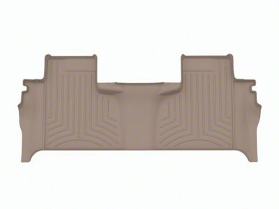 Weathertech Rear Floor Liner HP; Tan (19-24 Silverado 1500 Double Cab w/ Front Bench Seat & Rear Underseat Storage)