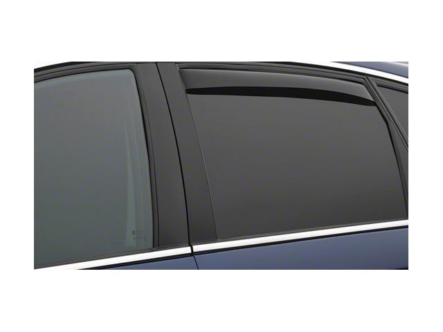 Weathertech Side Window Deflectors; Rear; Dark Smoke (19-24 Silverado 1500 Double Cab)