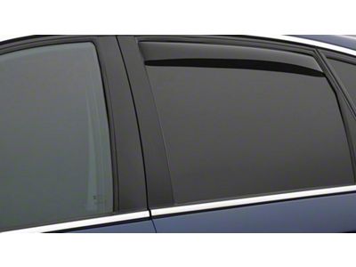 Weathertech Side Window Deflectors; Rear; Dark Smoke (19-24 Silverado 1500 Double Cab)