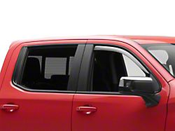 Weathertech Side Window Deflectors; Front; Dark Smoke (19-24 Silverado 1500 Crew Cab w/ Rubber Sill)