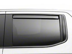 Weathertech Side Window Deflectors; Rear; Dark Smoke (19-24 Silverado 1500 Crew Cab w/ Rubber Sill)