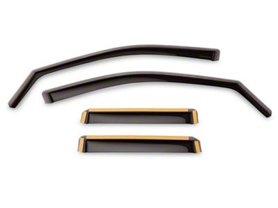 Weathertech Side Window Deflectors; Front and Rear; Dark Smoke (19-23 Silverado 1500 Double Cab w/ Rubber Window Sill)