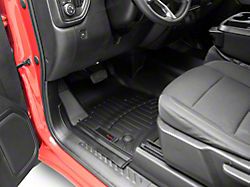 Weathertech DigitalFit Front Over the Hump and Rear Floor Liners; Black (20-25 Silverado 2500 HD Crew Cab w/ Front Bench Seat & w/o Rear Underseat Storage)