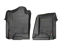 Weathertech DigitalFit Front Floor Liners for Vinyl Floors; Black (15-19 Silverado 2500 HD Crew Cab)