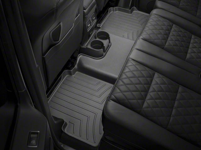 Weathertech DigitalFit Rear Floor Liner; Black (20-24 Silverado 2500 HD Double Cab w/ Front Bench Seat & Rear Underseat Storage)