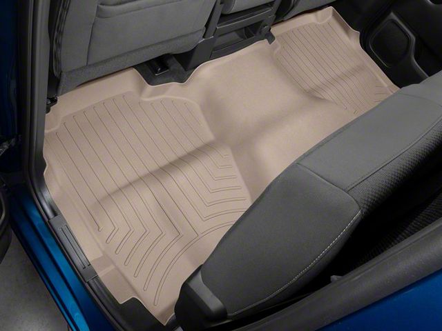 Weathertech DigitalFit Rear Floor Liner; Tan (20-24 Silverado 2500 HD Double Cab w/ Front Bench Seat)