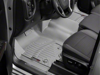 Weathertech DigitalFit Front Over the Hump Floor Liner; Gray (20-25 Silverado 2500 HD Double Cab, Crew Cab)