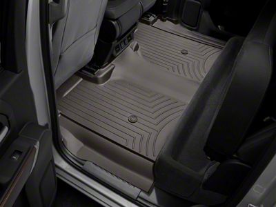 Weathertech DigitalFit Rear Floor Liner; Cocoa (20-25 Silverado 2500 HD Crew Cab w/ Front Bench Seat & Rear Underseat Storage))