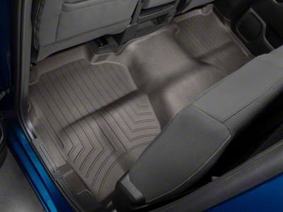 Weathertech DigitalFit Rear Floor Liner; Cocoa (20-25 Silverado 2500 HD Double Cab w/ Front Bench Seat)