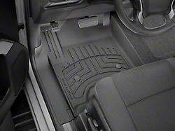 Weathertech Front and Rear Floor Liner HP; Black (20-23 Silverado 2500 HD Crew Cab w/ Front Bucket Seats & Rear Underseat Storage)