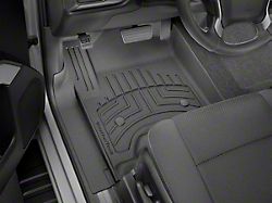 Weathertech Front and Rear Floor Liner HP; Black (20-24 Silverado 2500 HD Crew Cab w/ Front Bucket Seats & Rear Underseat Storage)