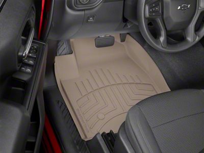 Weathertech Front Floor Liner HP; Tan (20-24 Silverado 2500 HD w/ Front Bucket Seat)