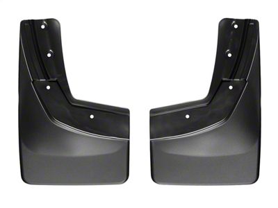 Weathertech No-Drill Mud Flaps; Front; Black (15-19 Silverado 2500 HD)