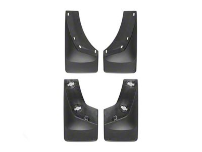 Weathertech No-Drill Mud Flaps; Front and Rear; Black (07-14 Silverado 2500 HD)