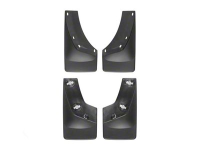 Weathertech No-Drill Mud Flaps; Front and Rear; Black (07-14 Silverado 2500 HD)