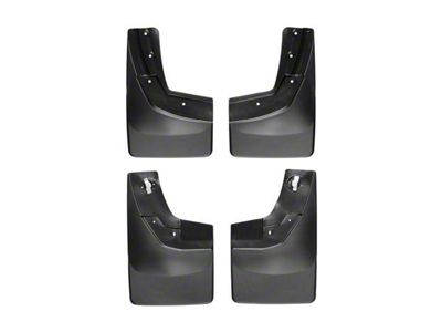 Weathertech No-Drill Mud Flaps; Front and Rear; Black (15-19 Silverado 2500 HD)