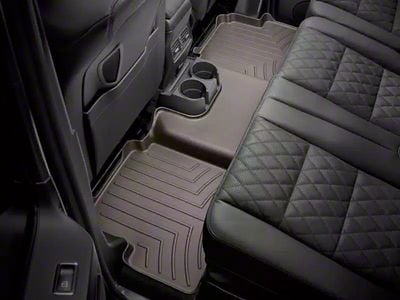 Weathertech Rear Floor Liner HP; Cocoa (20-24 Silverado 2500 HD Double Cab w/ Front Bench Seat & w/o Rear Underseat Storage)