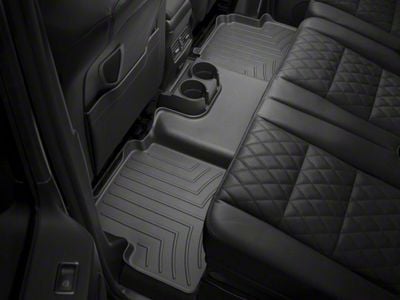 Weathertech DigitalFit Rear Floor Liner for Vinyl Floors; Black (20-24 Silverado 2500 HD Crew Cab)