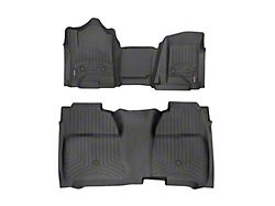 Weathertech DigitalFit Front and Rear Floor Liners for Vinyl Floors; Black (15-19 Silverado 3500 HD Crew Cab w/o PTO Kit)