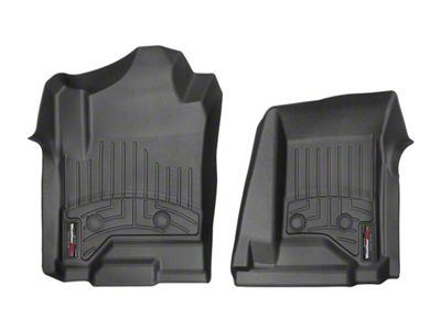 Weathertech DigitalFit Front Floor Liners for Vinyl Floors; Black (15-19 Silverado 3500 HD Crew Cab)
