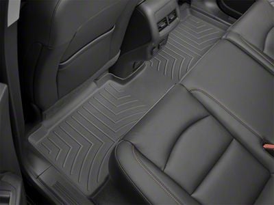 Weathertech DigitalFit Rear Floor Liner; Black (20-24 Silverado 3500 HD Crew Cab w/ Front Bench Seat & Rear Underseat Storage))
