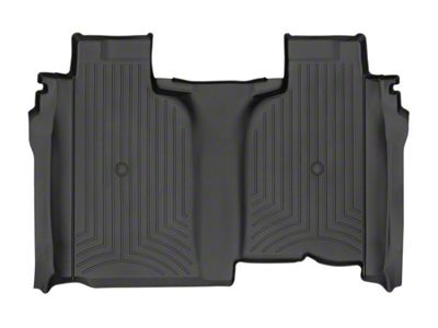 Weathertech DigitalFit Rear Floor Liner for Vinyl Floors; Black (20-25 Silverado 3500 HD Crew Cab w/ Front Bench Seat)