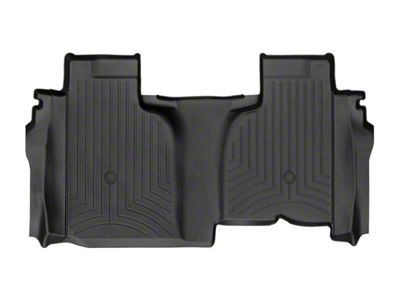Weathertech DigitalFit Rear Floor Liner for Vinyl Floors; Black (20-23 Silverado 3500 HD Double Cab w/ Front Bench Seat)