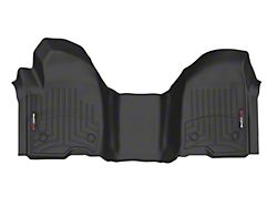 Weathertech DigitalFit Front Over the Hump Floor Liner for Vinyl Floors; Black (20-24 Silverado 3500 HD Double Cab, Crew Cab)