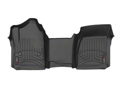 Weathertech DigitalFit Front Over the Hump Floor Liner; Black (15-19 Silverado 3500 HD Regular Cab)