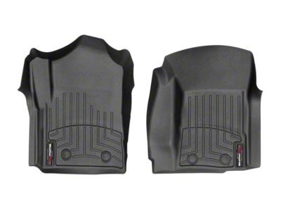 Weathertech DigitalFit Front Over the Hump Floor Liner for Vinyl Floors; Black (15-19 Silverado 3500 HD Regular Cab)