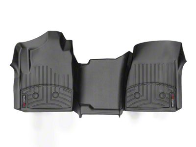 Weathertech DigitalFit Front Over the Hump Floor Liner for Vinyl Floors; Black (15-19 Silverado 3500 HD Regular Cab)