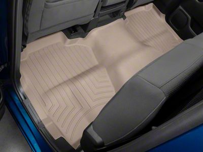 Weathertech DigitalFit Rear Floor Liner; Tan (20-25 Silverado 3500 HD Double Cab w/ Front Bench Seat)