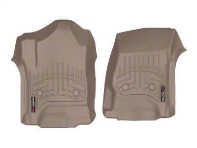 Weathertech DigitalFit Front Floor Liners; Tan (15-19 Silverado 3500 HD Double Cab, Crew Cab)